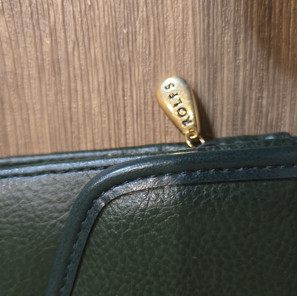 Vintage Rolfs Crossbody Green Purse Wallet - Picture 4 of 4